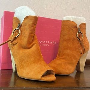 Brown Suede Chinese Laundry Peep Toe Heel | Kristin Cavallari